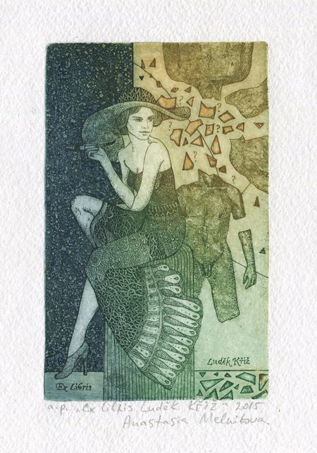 Ex libris Luděk Kříž -  Art of Anastasia Melnikova