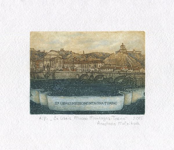 Ex libris Museo Montagna-Torino -  Art of Anastasia Melnikova