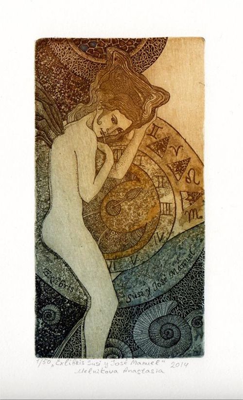 Ex libris Susi y Jose Manuel -  Art of Anastasia Melnikova